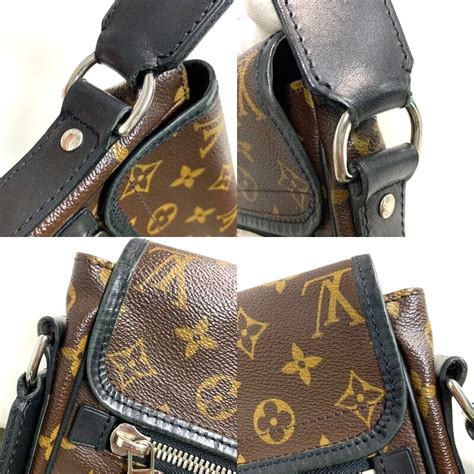 lv m56715|Authentic Louis Vuitton Macassar Bass MM Shoulder Bag .